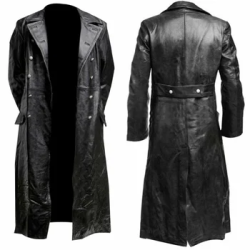 SS officer leather coat