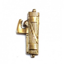 Brass cap badge 12x26 mm