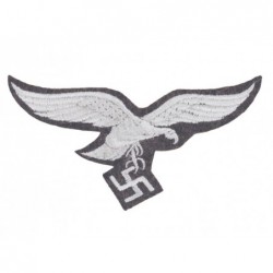 Officer breast eagle insignia. Embroidered on blue wool fabric.